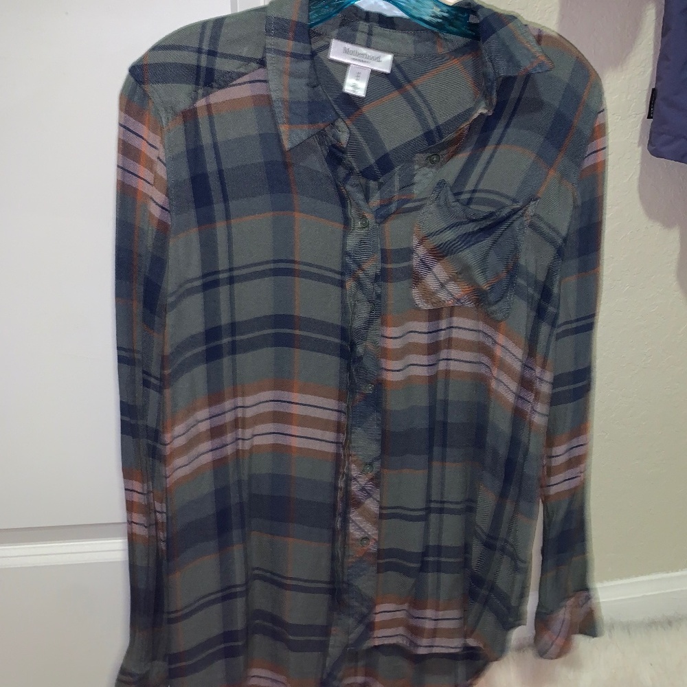 Maternity Flannel Button-up